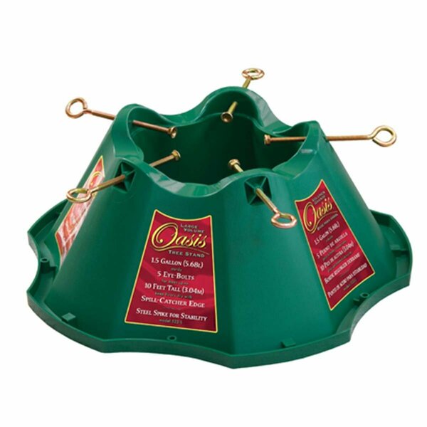 Ggw Presents Tree Stand - Green Plastic - For Up To 10 Ft Trees With 5 Eyebolts GG3325196